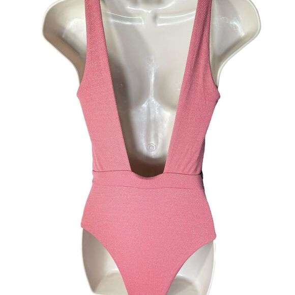 Maaji Pink Watermelon Serenna V Neck Reversible One Piece Swimsuit - Picture 8 of 13